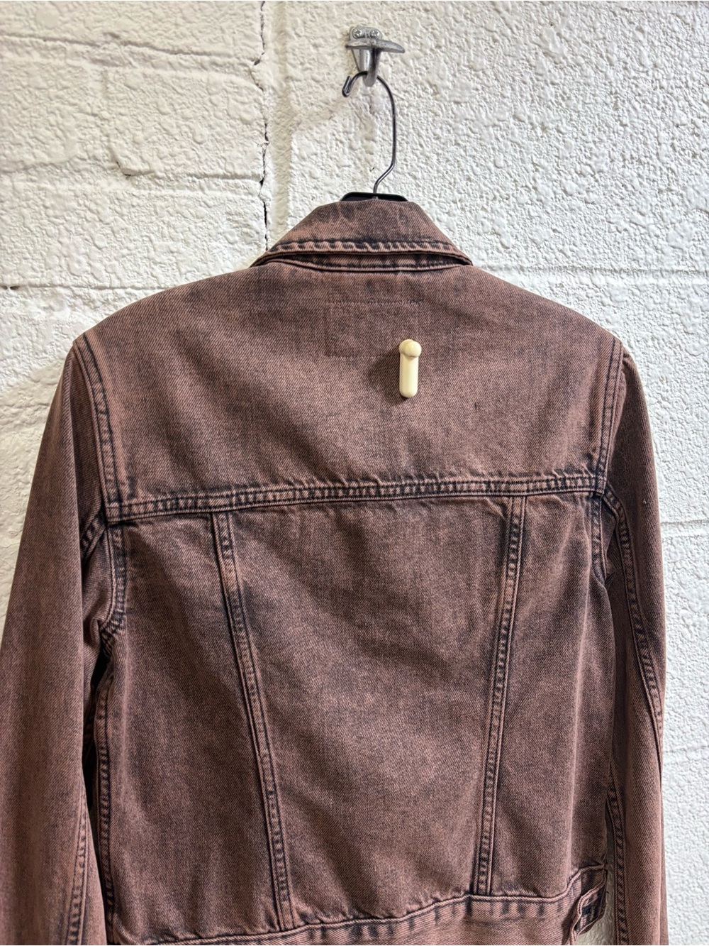 All Saints Hay Denim Jacket in Acid Brown - Picture 9 of 9